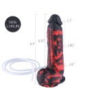 Hismith 8.3" silicone dildo, 6.35" Insertable length with KlicLok squirting dildo