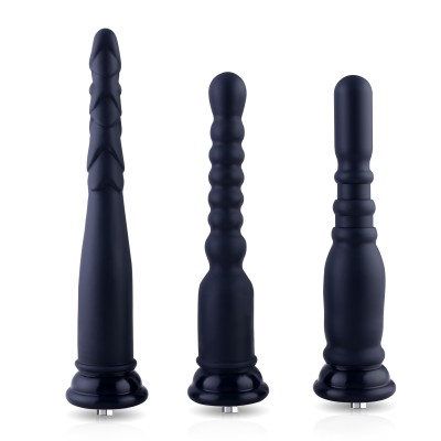 Hismith Silicone Anal Dildo with KlicLok System, 3pcs Anal Initiation Kit for Beginners