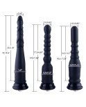 Hismith Silicone Anal Dildo with KlicLok System, 3pcs Anal Initiation Kit for Beginners