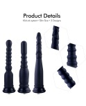 Hismith Silicone Anal Dildo with KlicLok System, 3pcs Anal Initiation Kit for Beginners